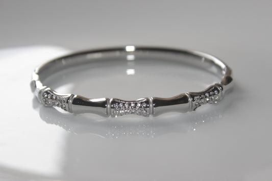 Silver Ellipse Plated Bangle