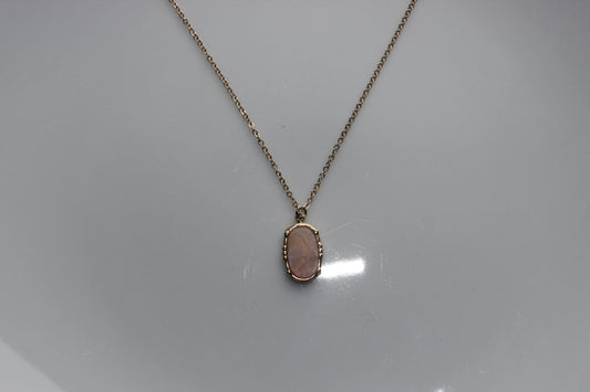 Luxury Fashion Women's Cut Natural Stone Pendant Necklace