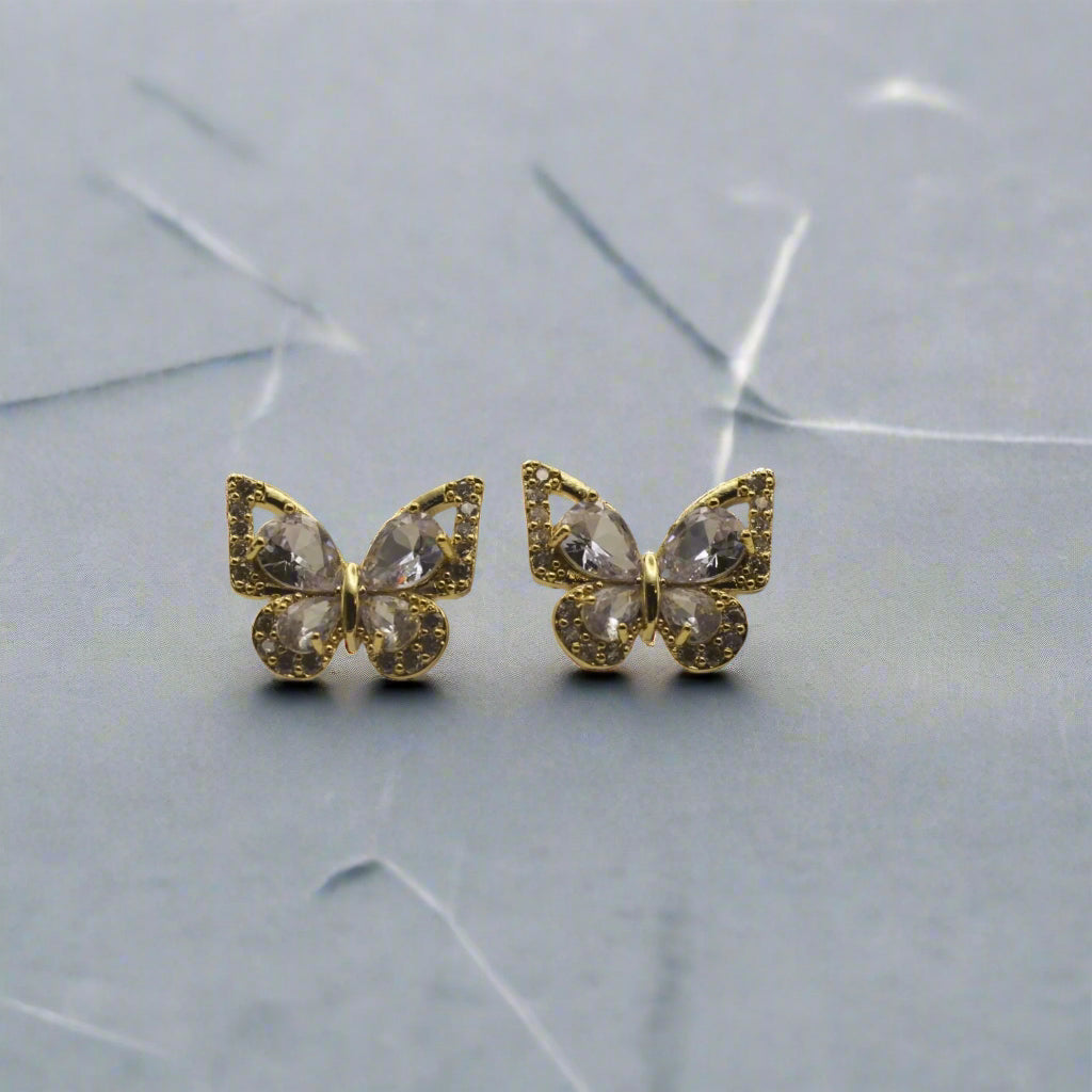 Butterfly Earrings And Necklace Set