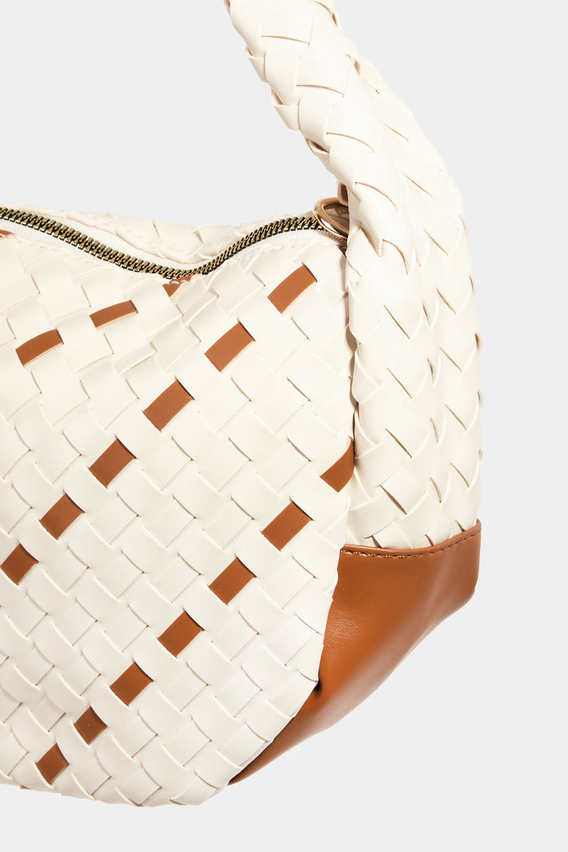 Faux Leather Basket Bag