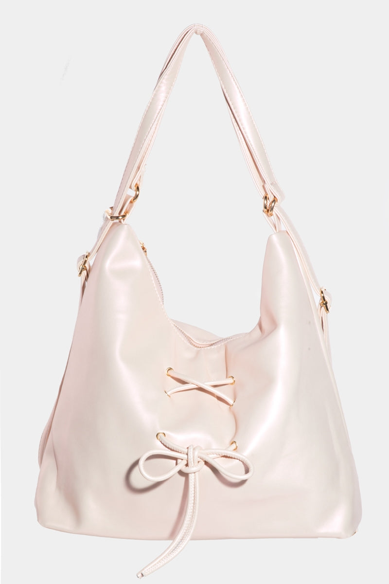 Faux Leather Bow Bag