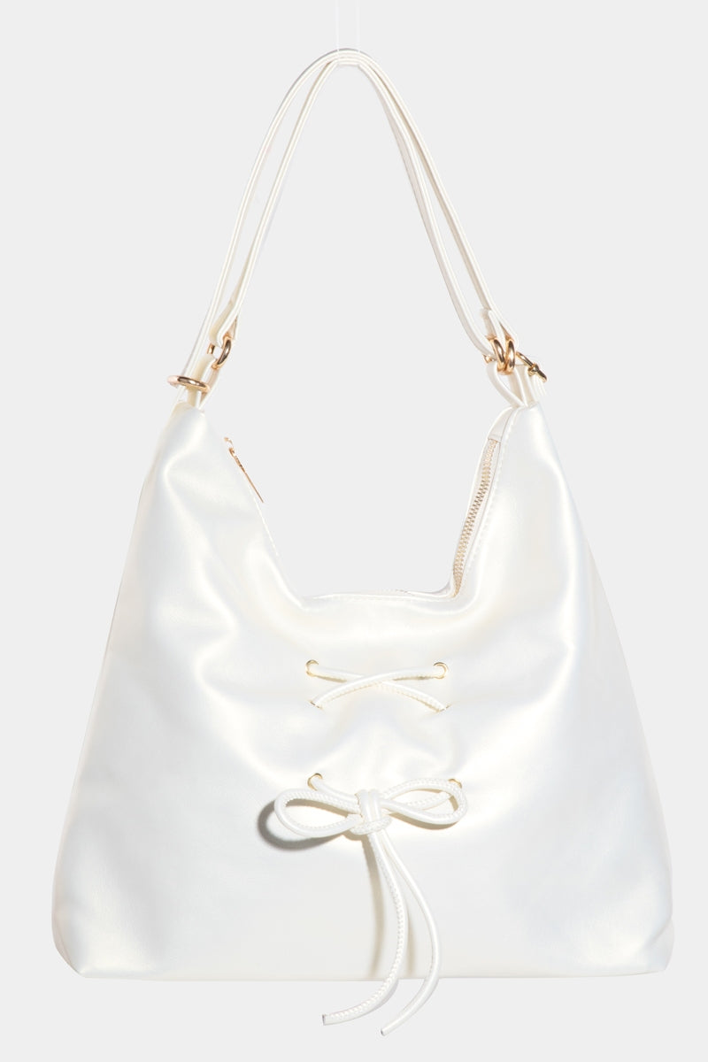 Faux Leather Bow Bag