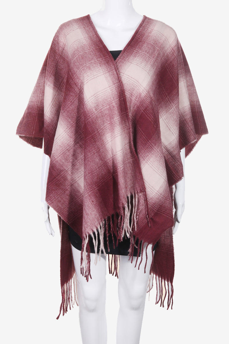 Plaid Poncho