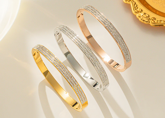 Gypsophila Plated Bangles