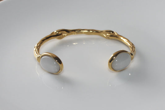 Ellipse Circle Plated Bangle