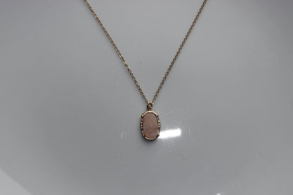 Luxury Fashion Women's Cut Natural Stone Pendant Necklace