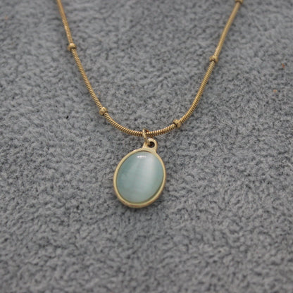 Oval Pendant Necklace