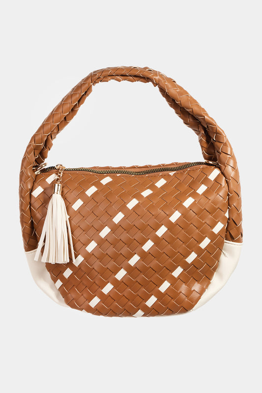 Faux Leather Basket Bag