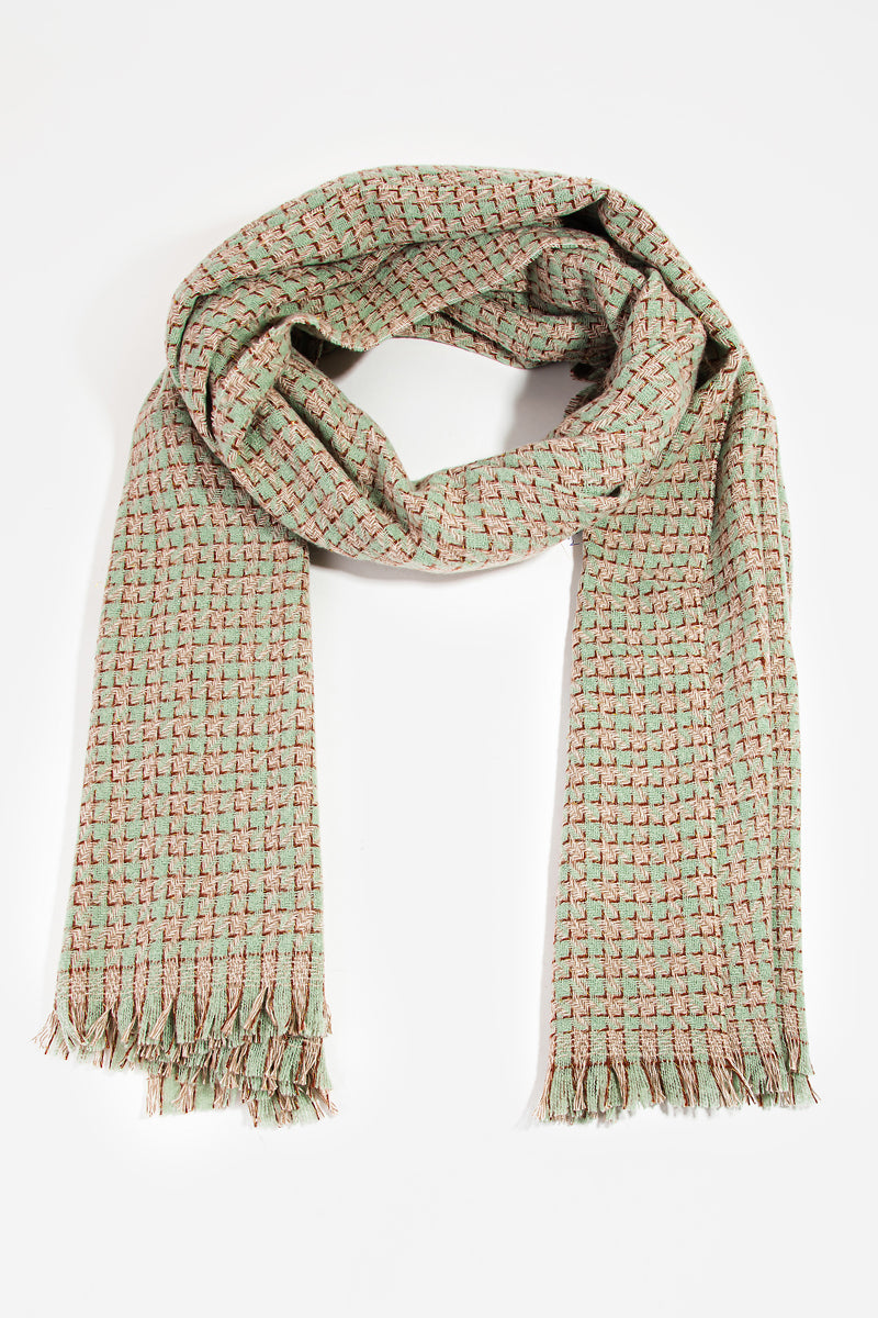Houndstooth Print Scarf