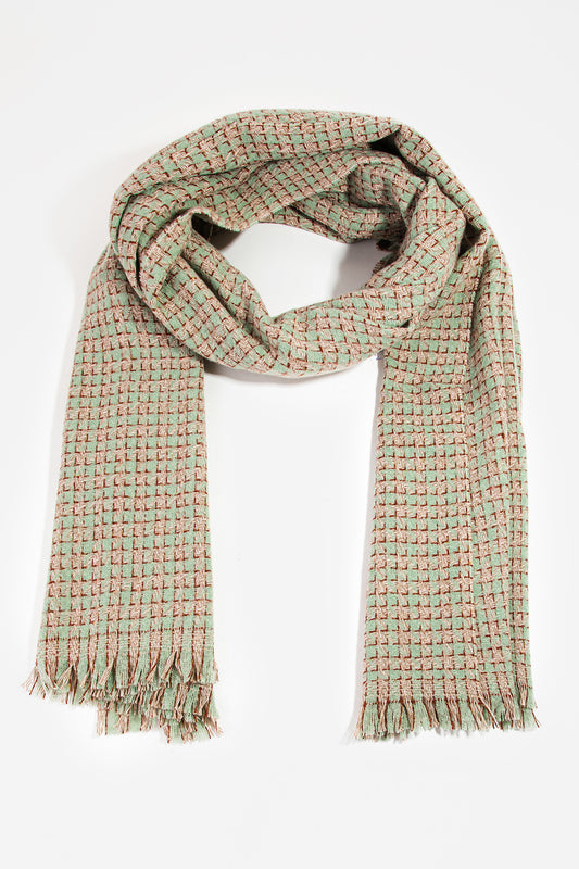 Houndstooth Print Scarf