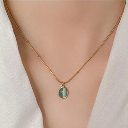 Oval Pendant Necklace