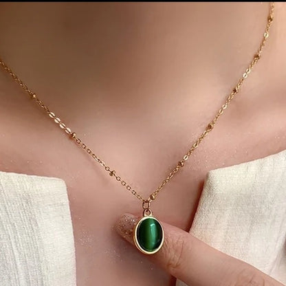 Oval Pendant Necklace